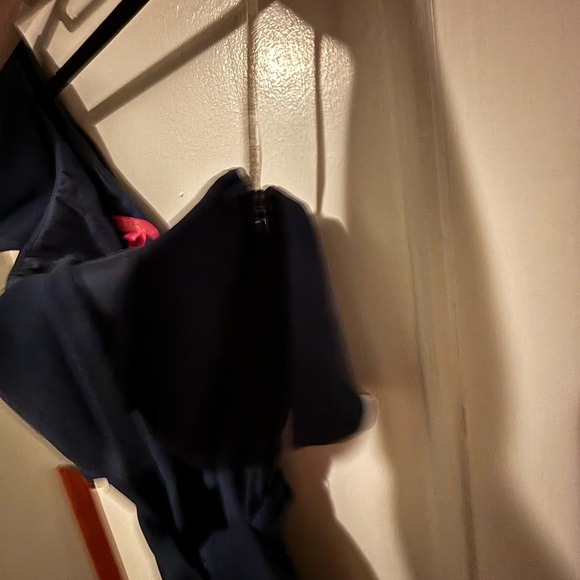 Elegant Navy One-Shoulder Jumpsuit - Picture 4 of 10